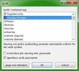 stavningskontroll i word