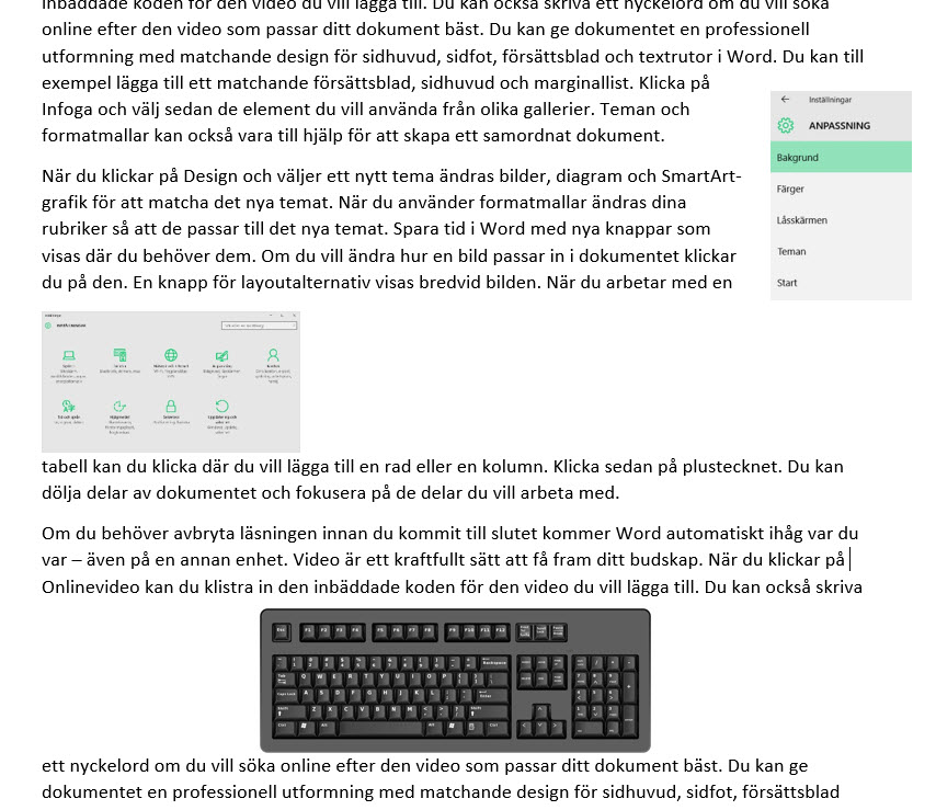 Spara alla bilder i ett Worddokument