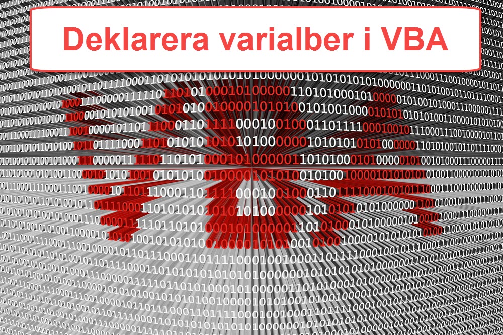 deklarera variabler i VBA