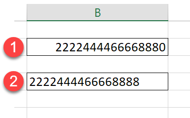 15 siffror är max i Excel