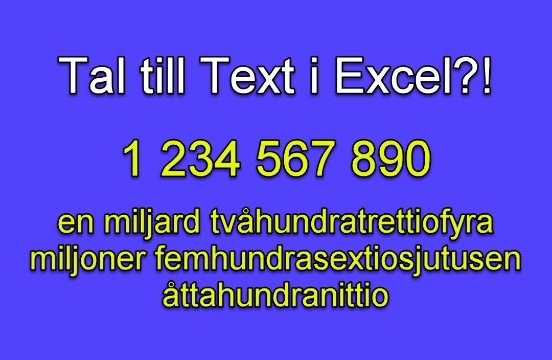 omvandla text till tal i Excel