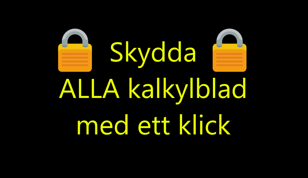 kod skydda alla bladflikar i Excel