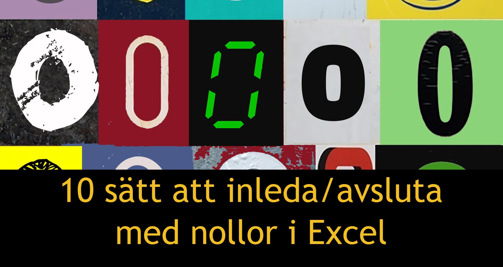 inledande nollor excel