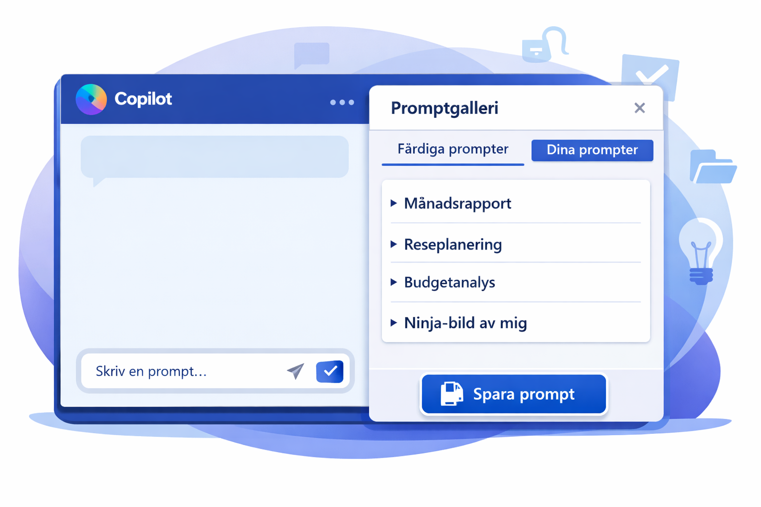 Promptgalleriet i Microsoft Copilot – spara tid med färdiga och egna ...