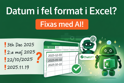 fel datumformat excel