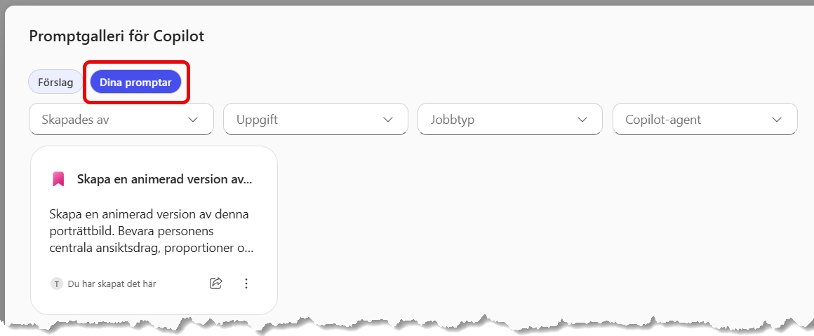 Dina promptar Copilot