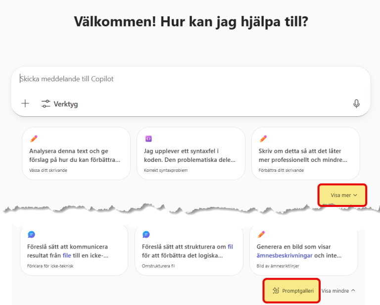 Promptgalleriet i Microsoft Copilot – spara tid med färdiga och egna ...