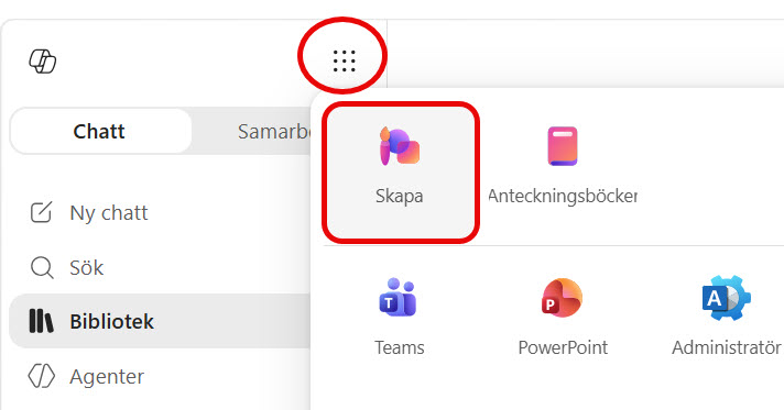 Copilot Skapa-läget