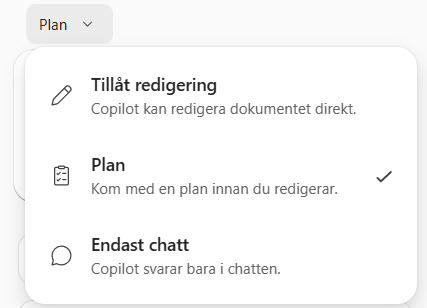 Plan mode Copilot Excel