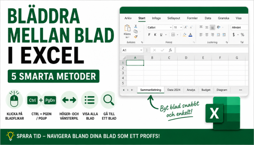 bläddra blad Excel